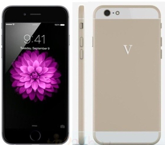 중국 IT매체 기즈차이나에 공개된 아이폰6 짝퉁 ´V폰I6´ⓒ News1