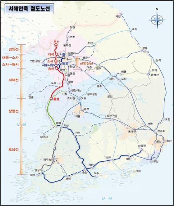 서해선 복선전철 노선도 ⓒNews1