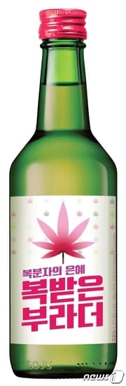 보해양조는 복분자 과즙을 첨가한 소주 '복받은 부라더'를 출시한다고 12일 밝혔다. 사진은 '복받은 부라더' 제품 이미지.(보해양조 제공)2015.10.12.ⓒ News1