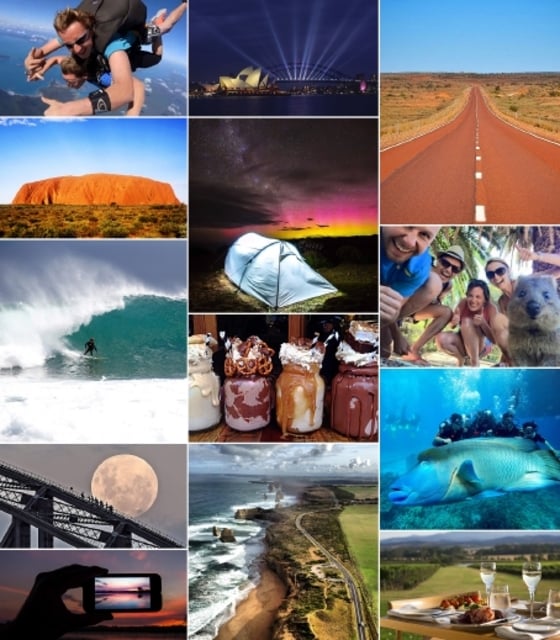 ‘호주에 가서 꼭 해봐야 하는 한가지’ 이벤트 화면.사진-호주정부관광청 ⓒ News1