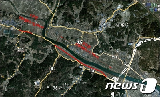온양 발리~서생 진하간 연결도로인 군도33호선. ⓒ News1