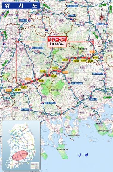 광주-대구고속도로 담양∼성산구간 위치도/제공=국토교통부ⓒ News1