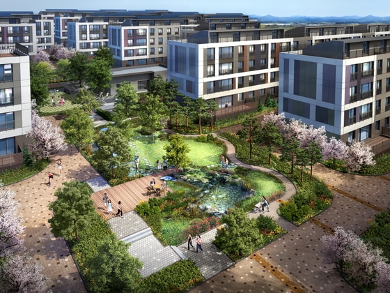 '청라파크자이 더테라스' 중앙광장 ⓒ News1