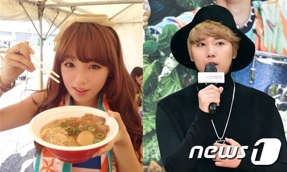 열애설이 불거진 일본 모델 시노자키 아이(왼쪽)와 FT아일랜드 이홍기.  ⓒ News1