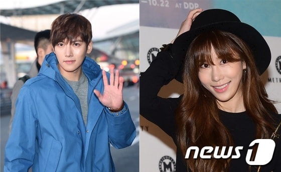 열애 의혹에 휩싸인 배우 지창욱(왼쪽)과 김주리. ⓒ News1 권현진 기자