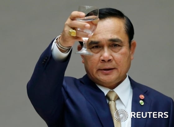 태국 군사정부 수장인 프라윳 찬-오차 총리 로이터=news1