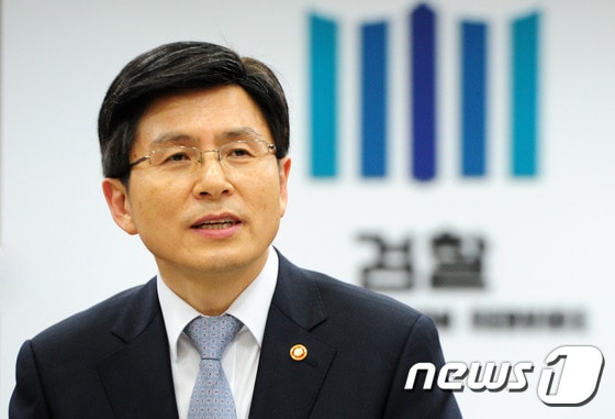 신임 국무총리 후보자로 지명된 황교안 법무부 장관 2015.4.3/뉴스1 ⓒ News1 김대웅 기자