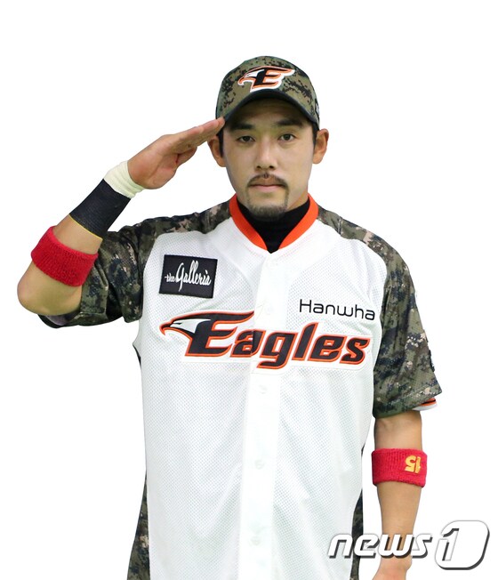 밀리터리 유니폼을 착용한 한화 이글스 이용규. (한화 제공)ⓒ News1