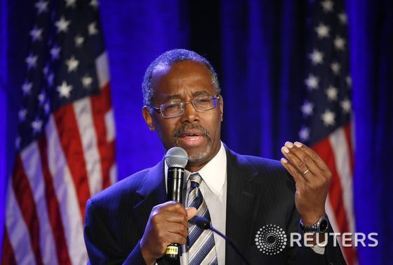 저명한 신경외과 의사 출신이자 공화당 내 강경 보수파 '티파티'의 지지를 받고 있는 벤 카슨(63)이 내년 미국 대선에 출마하겠다고 3일(현지시간) 밝혔다. ⓒ 로이터=뉴스1