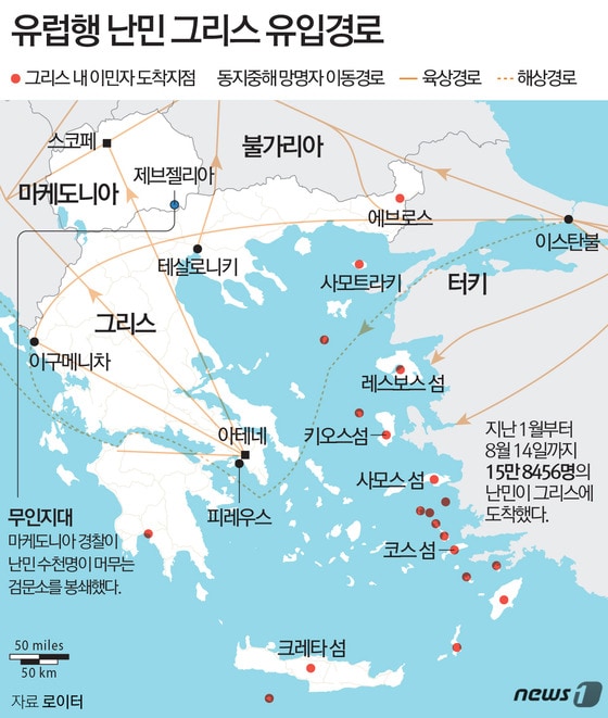 (자료=국제이민정책개발센터(ICMPD), 유엔난민기구(UNHCR))ⓒ 로이터=뉴스1 최진모 디자이너