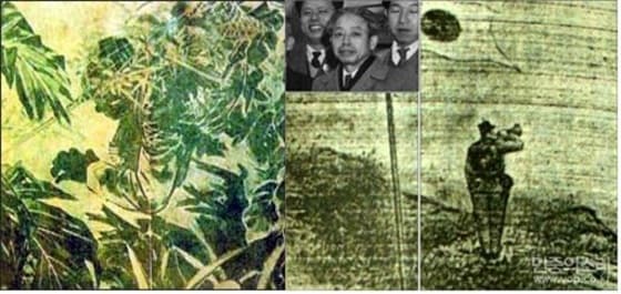 (왼쪽) 김기창, <적진육박> 1944 (오른쪽) 이상범, <나팔수>, 매일신보, 1943 . 사진제공-박홍근 의원실