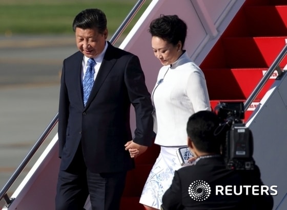 시진핑 중국 국가 주석과 펑리위안 퍼스트레이디가 22일 방미했다. ⓒ 로이터=뉴스1