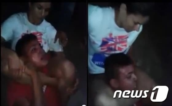 격투기 선수 모니크 바스토스가 강도를 제압하는 현장 (출처:www.gotropa.com) ⓒ 뉴스1