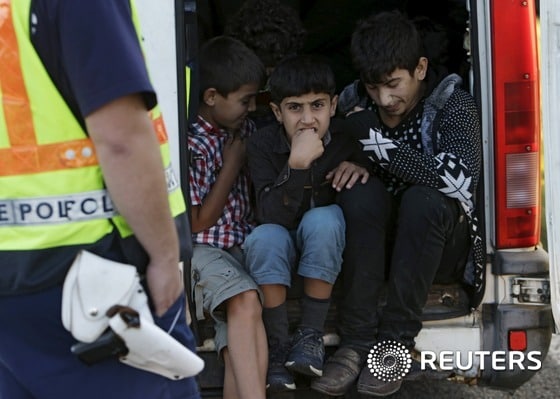오스트리아에 유입된 시리아 난민. ⓒ 로이터=뉴스1 