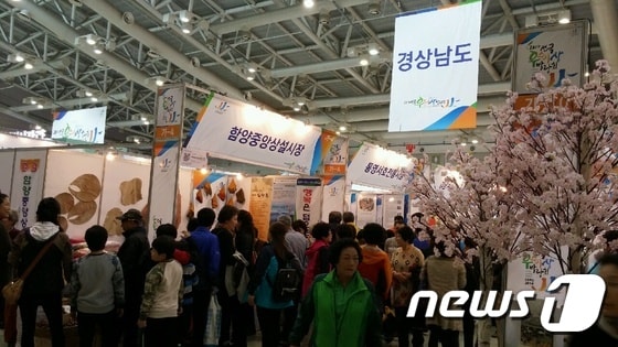 지난해 열린 2015년 전국우수시장박람회에서 마련된 경남 전통시장 홍보 부스 (경남도 제공)2016.10.19./뉴스1 ⓒ News1