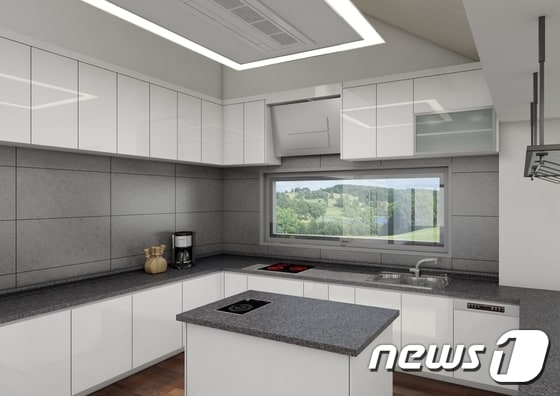 주방전용창 시공이미지 (사진제공=한화L&C)ⓒ News1