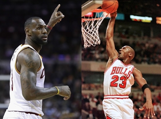 클리블랜드 캐벌리어스 르브론 제임스(왼쪽)와 마이클 조던.ⓒ AFP=News1