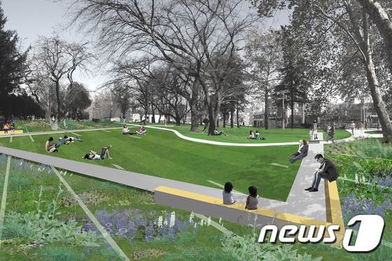 전남대학교 민주공원 중  서측 민주의 정원 조감도.(전남대 제공) 2016.3.14/뉴스1 ⓒ News1 전원 기자