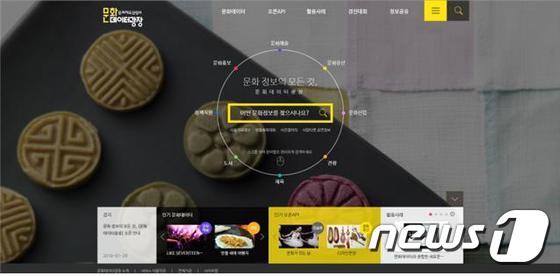 문화데이터 광장 서비스 모습. 사진-문체부 ⓒ News1
