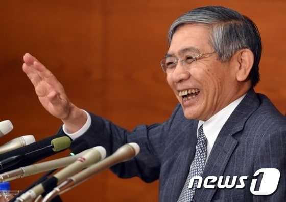 구로다 하루히코 일본은행 총재. ⓒ AFP=News1