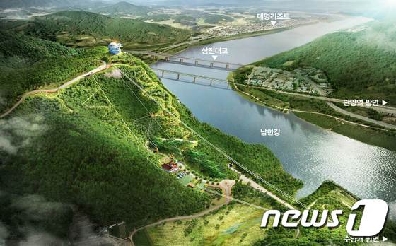 연말 준공을  앞두고  순조롭게  추진되고  있는 만천하  스카이워크  조감도.ⓒ News1