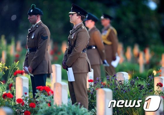 인류전쟁사상 최악의 전투 중 하나로 꼽히는 '솜전투' 100주년을 맞아 희생자 추모 행사가 개최됐다.ⓒAFP=뉴스1