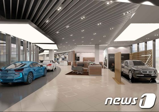 스타필드 하남에 들어서는 BMW 매장(사진=신세계그룹)/News1
