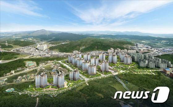 용인시 처인구 행정타운산위브 단지 조감도 ⓒ News1