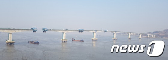 강화 삼산연륙교 공사 모습.ⓒ News1
