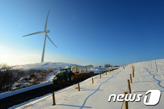 강원 평창군 대관령 하늘목장의 겨울(대관령 하늘목장 제공).2017.1.16 ⓒNews1