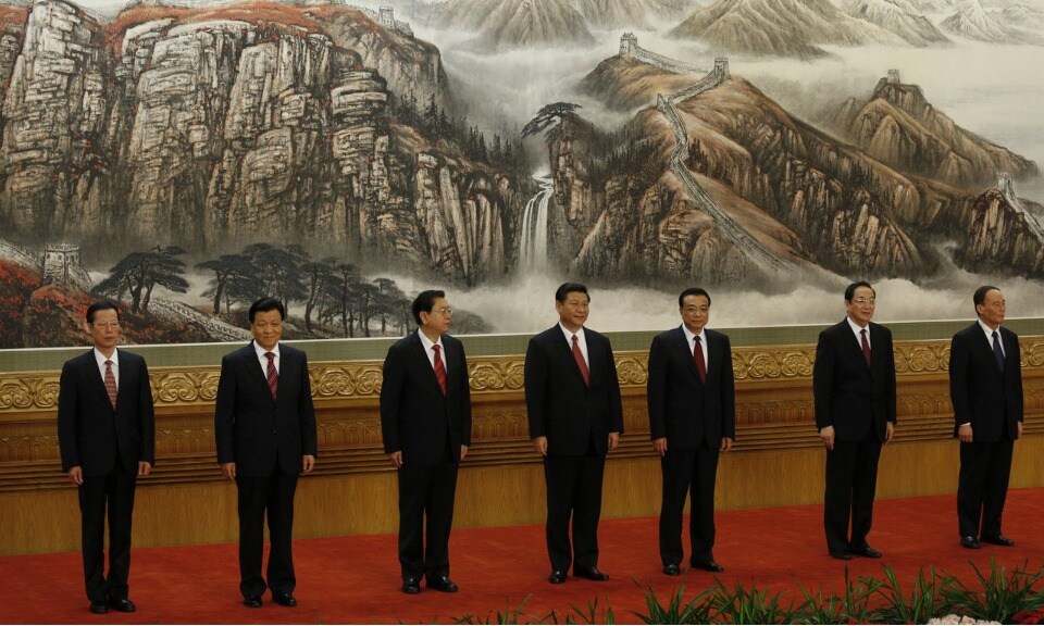 현재 공산당 상임위원 7명 - SCMP 갈무리