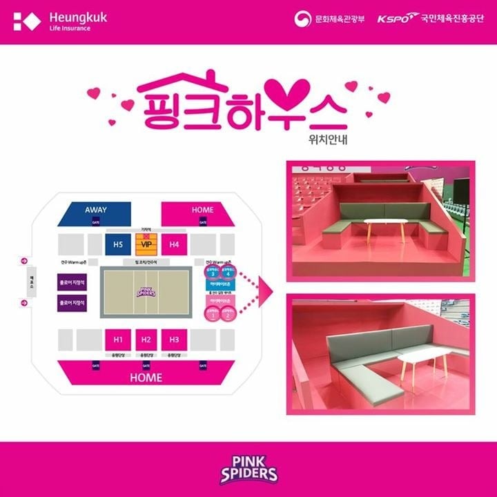 흥국생명이 2017-18시즌을 맞아 새롭게 핑크하우스석 등을 운영한다. (흥국생명 제공). ⓒ News1