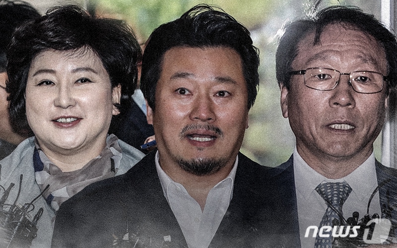 서해순씨, 이상호 기자, 김광복씨(왼쪽부터)ⓒ News1 최진모 디자이너
