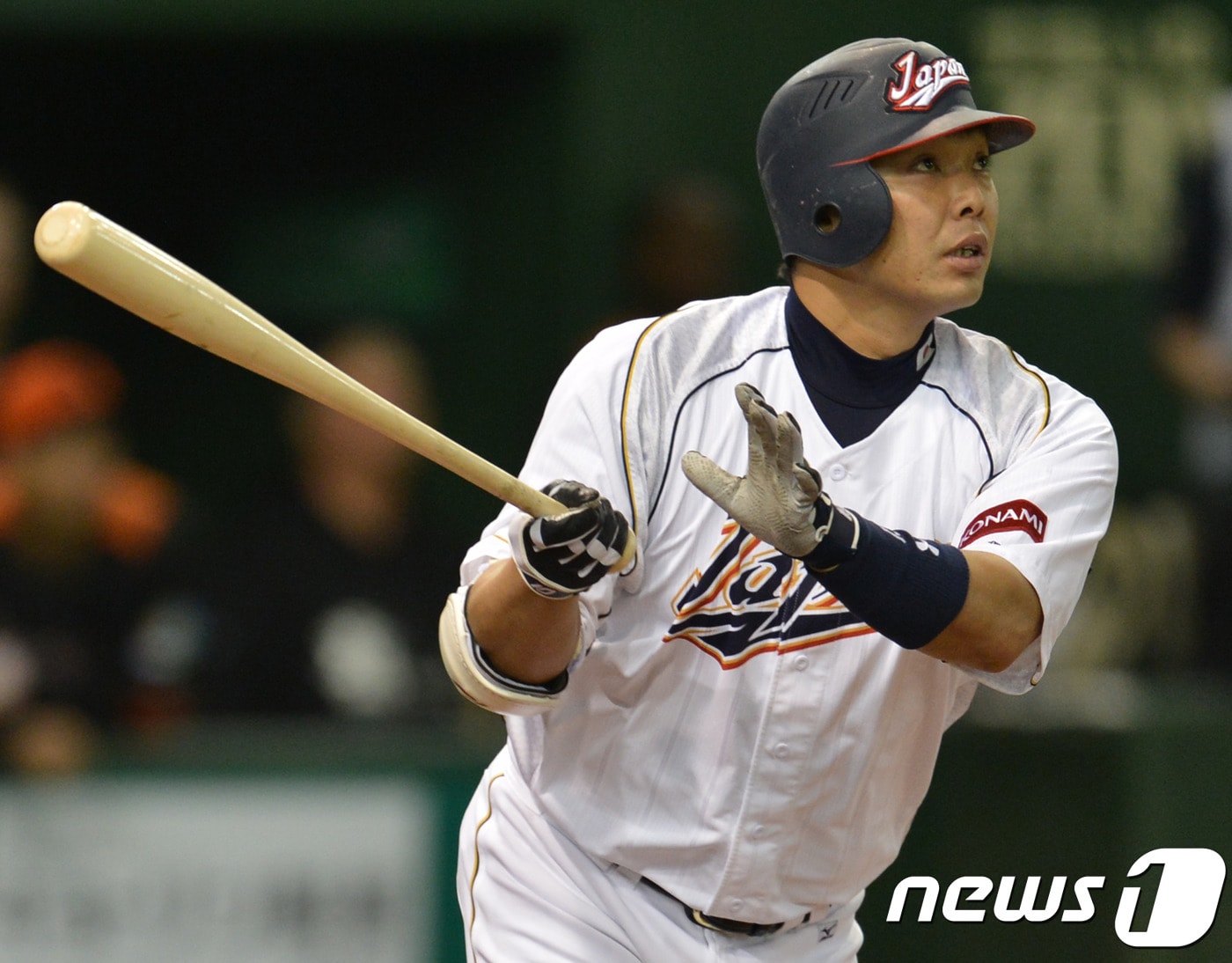 2013년 월드베이스볼클래식(WBC)에 일본 대표팀의 일원으로 참가한 아베 신노스케.ⓒ AFP=News1