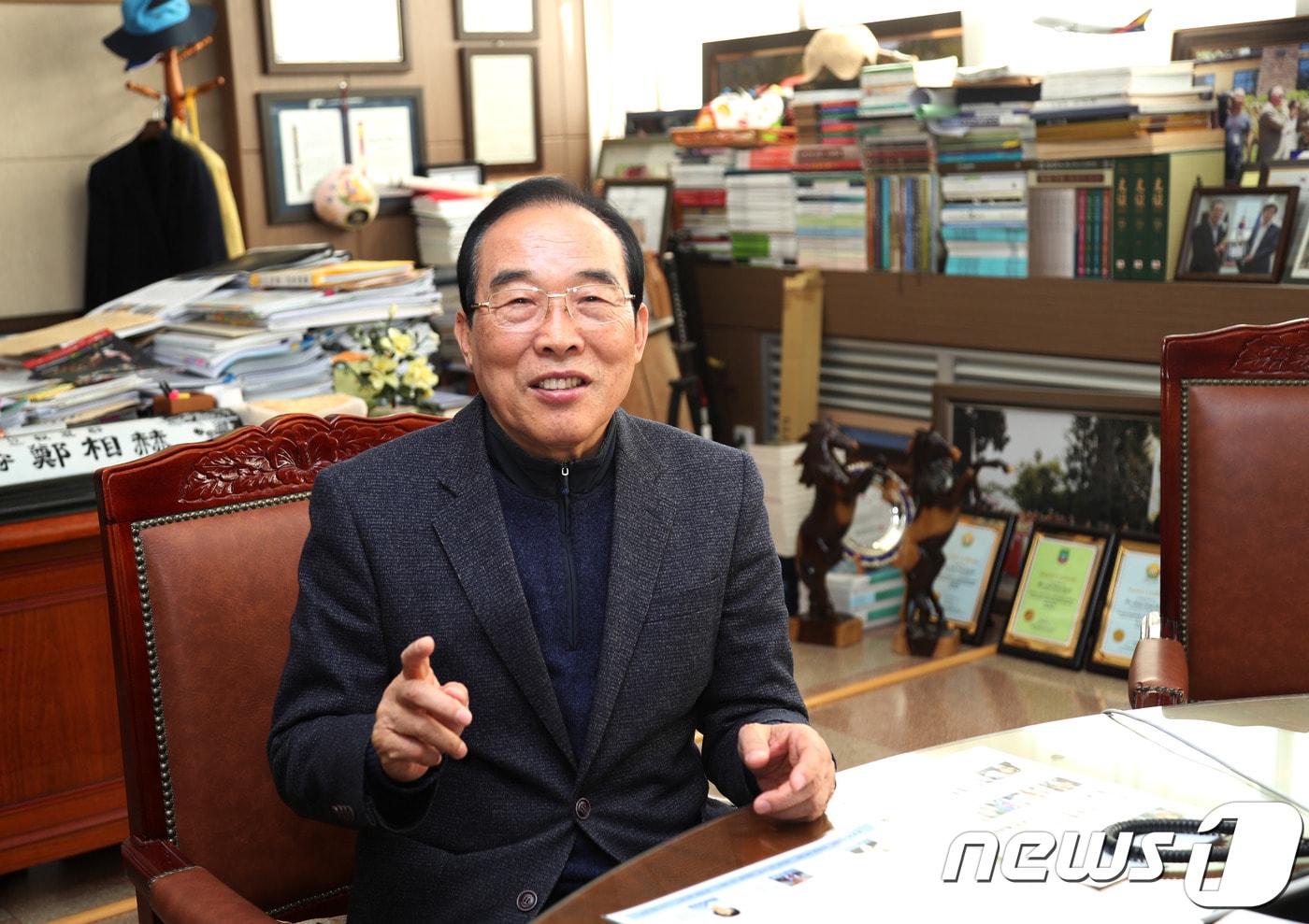 신년 인터뷰 하는 정상혁 보은군수 /ⓒ News1
