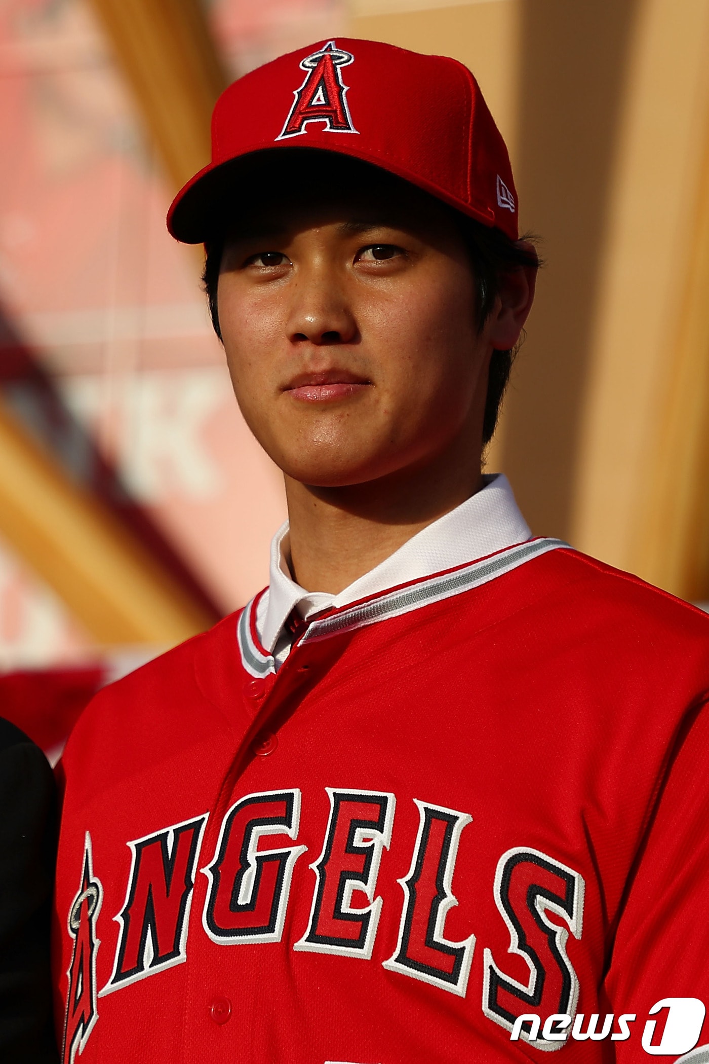 LA 에인절스 유니폼을 입은 오타니 쇼헤이. ⓒ AFP=News1