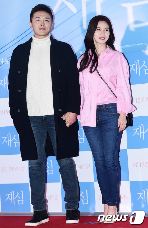 배우 진태현, 박시은(오른쪽)ⓒ News1 권현진 기자