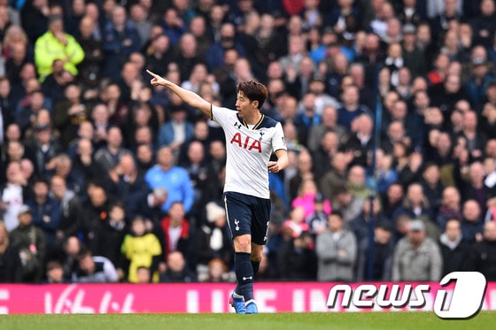잉글랜드 프리미어리그 8호골을 기록한 손흥민(25·토트넘)ⓒ AFP=News1