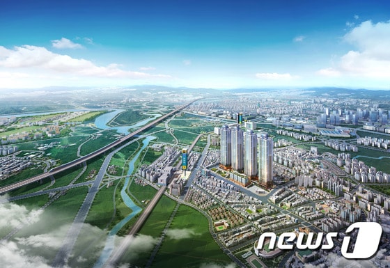평택 더 파크 파이프 조감도. ⓒ News1
