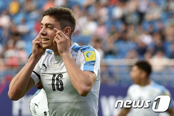 우루과이의 페데리코 발베르데(19·레알 마드리드). ⓒ AFP=News1
