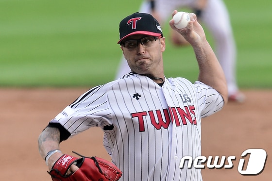 LG 트윈스의 외국인 에이스, 데이비드 허프./뉴스1 DB ⓒ News1 민경석 기자