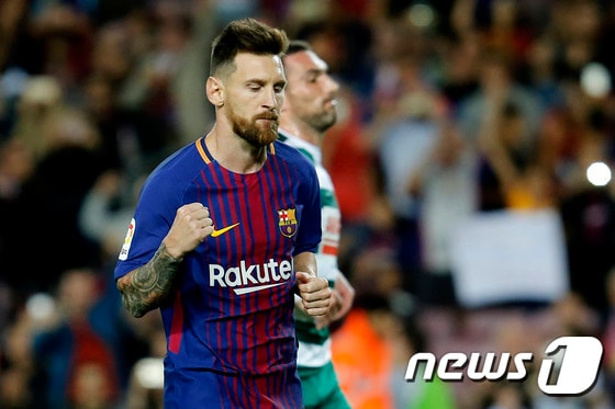바르셀로나 공격수 리오넬 메시(30)가 올 시즌 8경기에서 12골을 기록 중이다. ⓒ AFP=News1