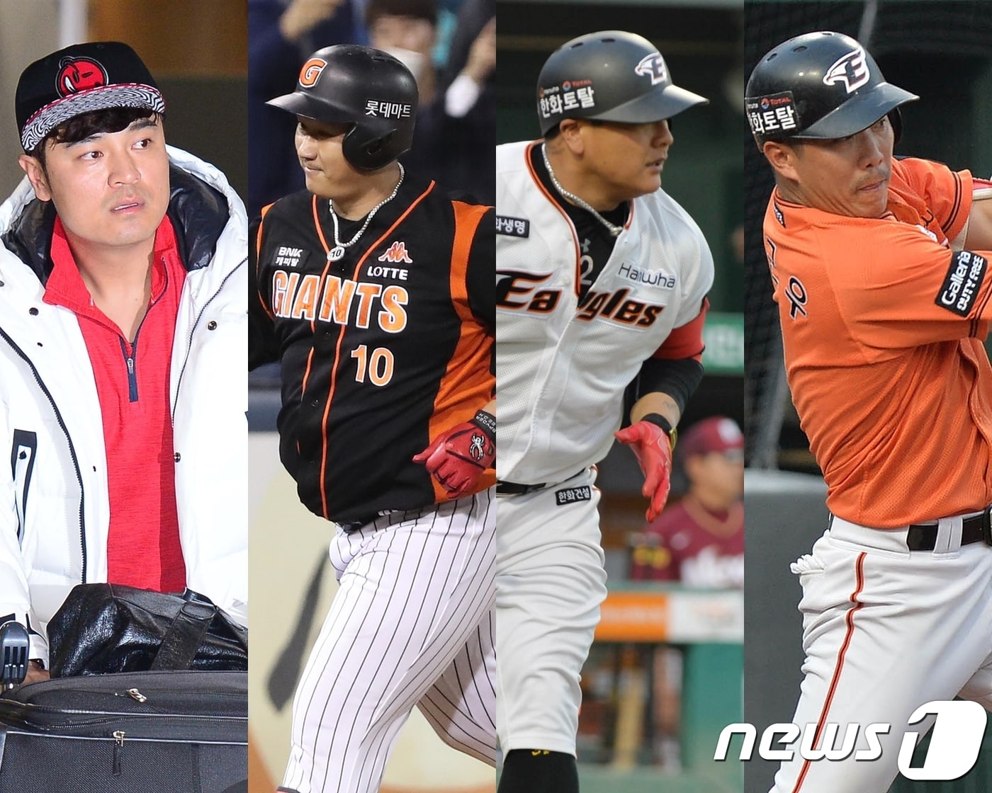 1982년생 개띠 스타들. 왼쪽부터 추신수 이대호 김태균 정근우.ⓒ News1