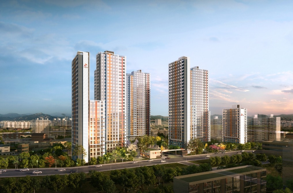 대전 '중촌동 1구역 주택재건축 정비사업' 투시도/자료제공=SK건설ⓒ News1