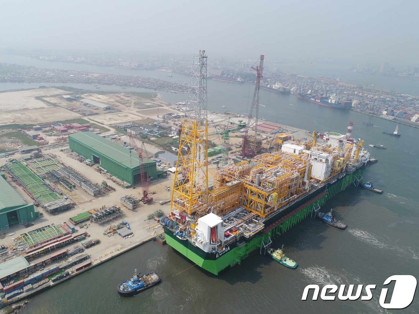 삼성중공업 나이지리아 라고스의 조선소 모습 2018.1.25/ ⓒ News1