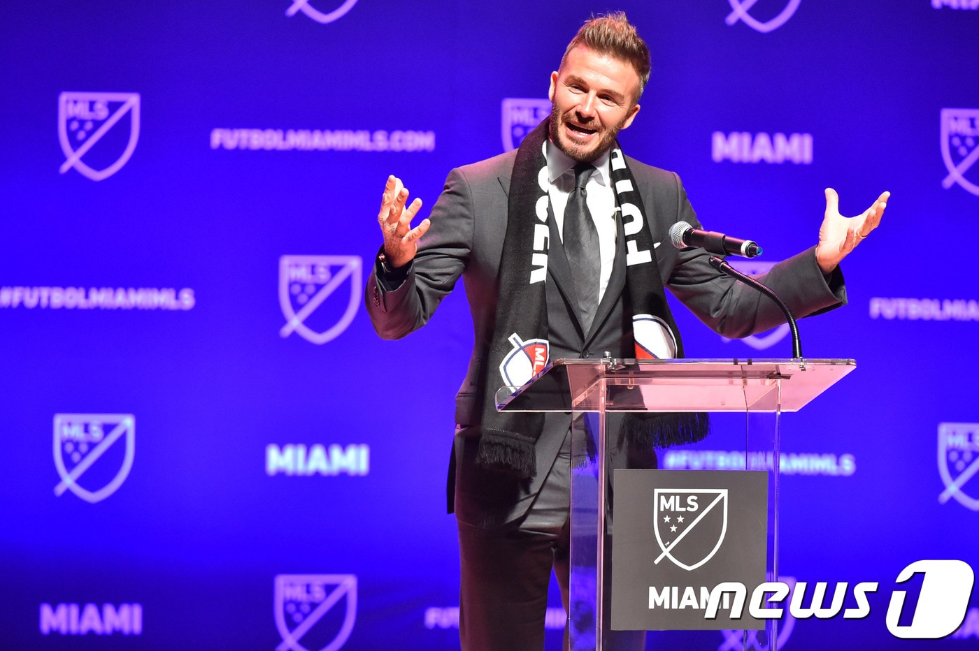 MLS는 30일(한국시간) 베컴이 구단주로 있는 마이애미의 리그 합류를 공식 발표했다. ⓒ AFP=News1