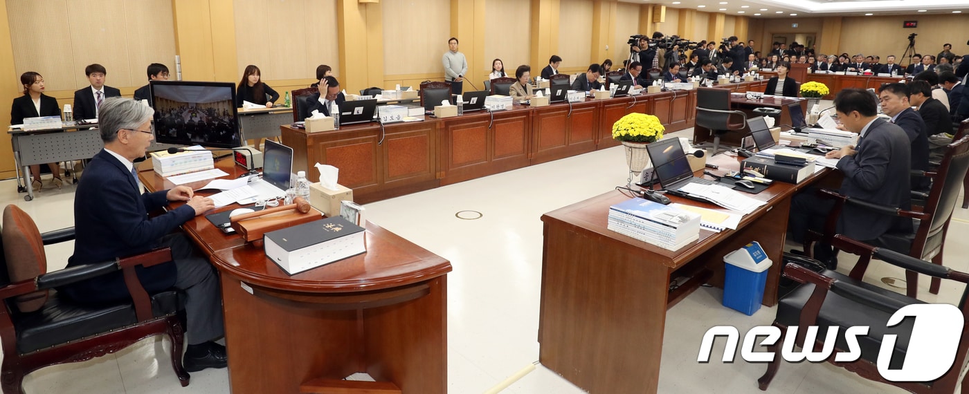 국회 법제사법위원회는 23일 오전 광주지방법원에서 국정감사를 진행하고 있다. ⓒ News1 남성진 기자