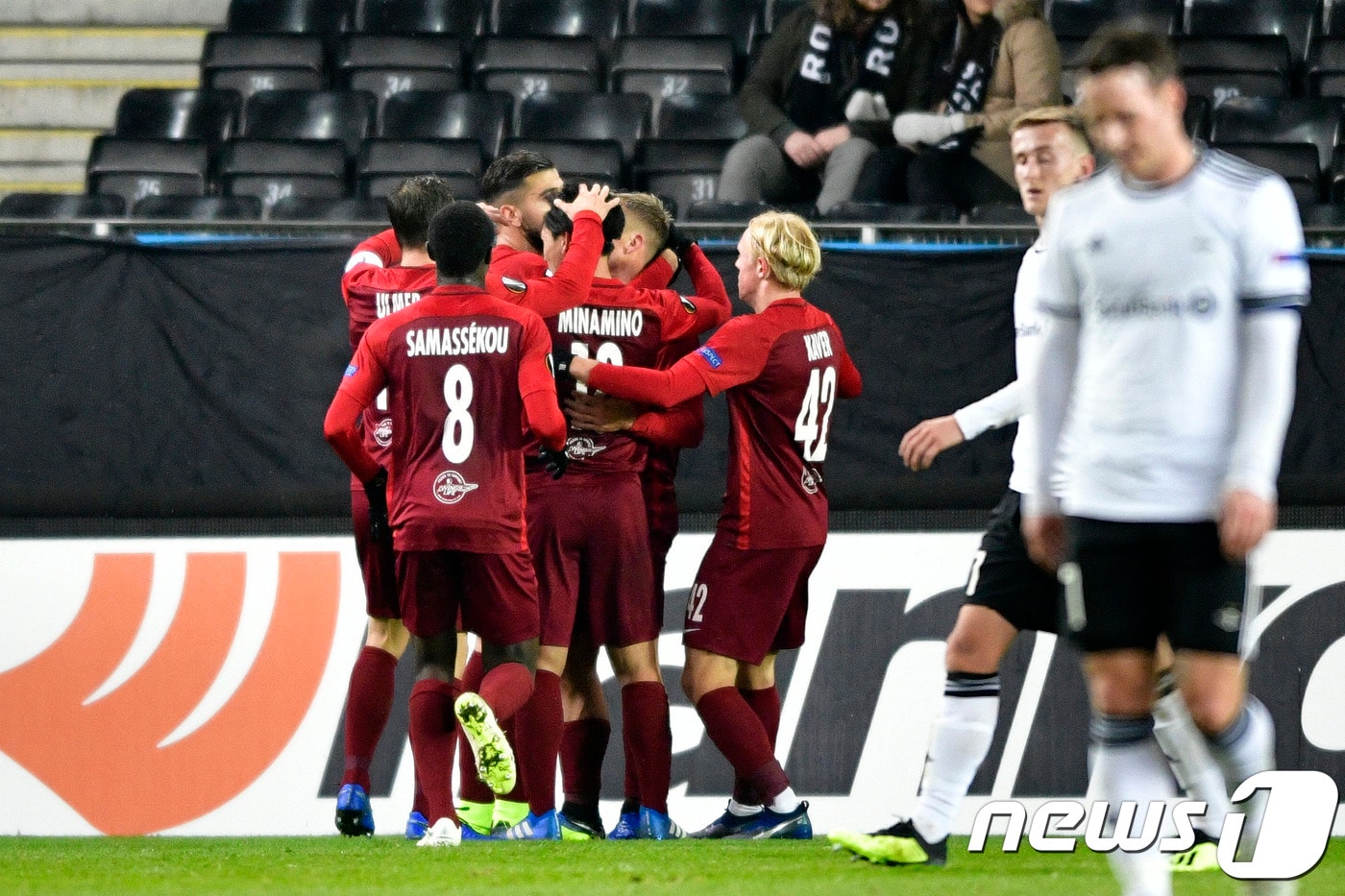 오스트리아의 잘츠부르크가 2018-19 유럽축구연맹(UEFA) 유로파리그 32강 진출을 확정지었다. ⓒ AFP=News1