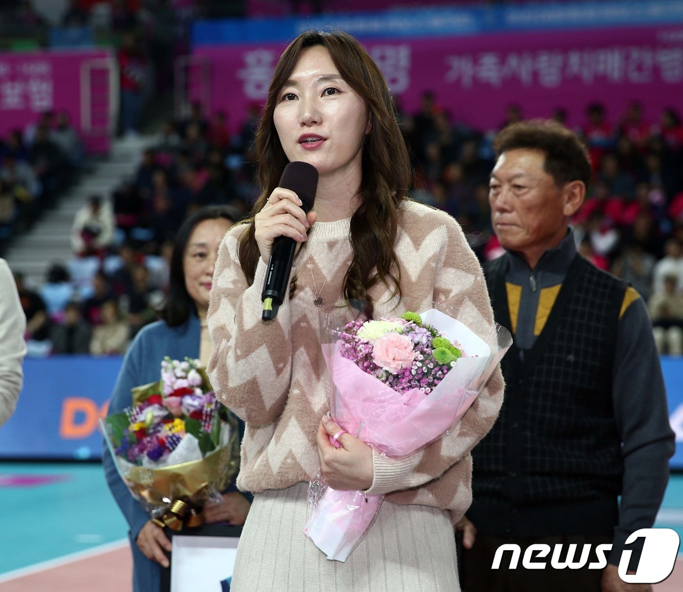 지난 15일 은퇴식을 가진 남지연.(흥국생명 제공) ⓒ News1