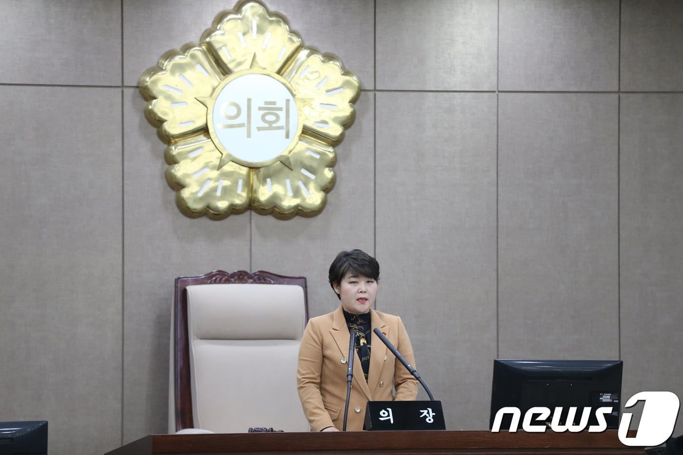 조명자 의장의 2차 본회의 진행 모습. ⓒ News1